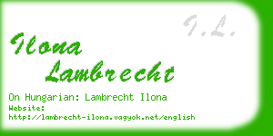 ilona lambrecht business card